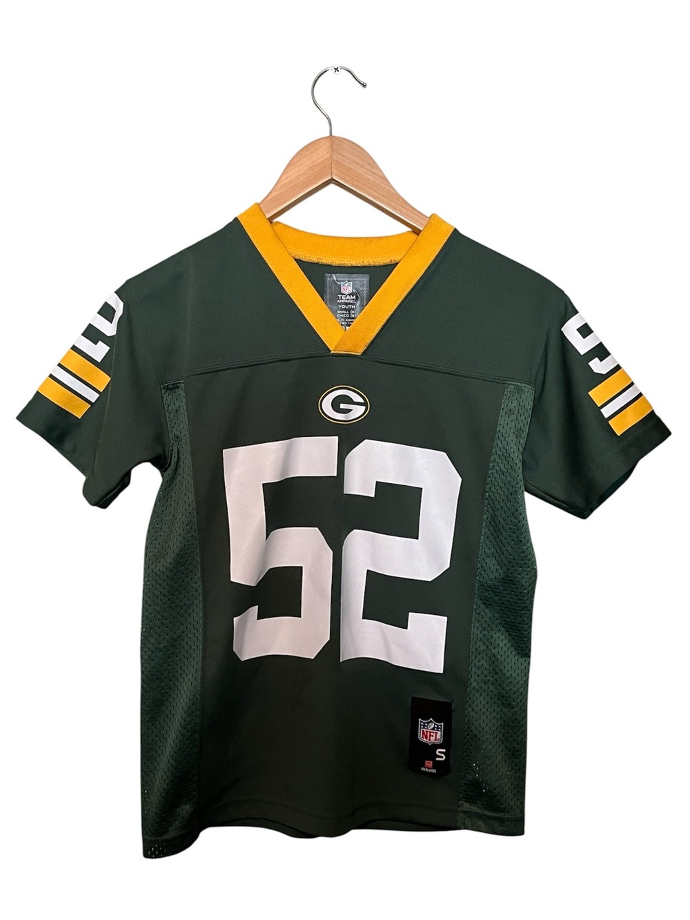 NFL Green Bay Packers #52 Youth Jersey - Small Green/Yellow